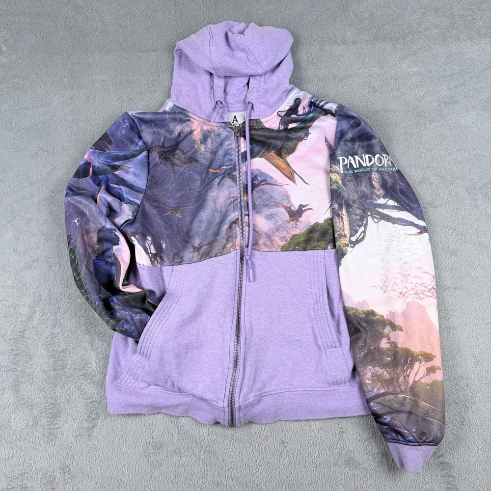 Disney Parks Pandora The World of Avatar Purple Zip Up Hoodie Mens Medium